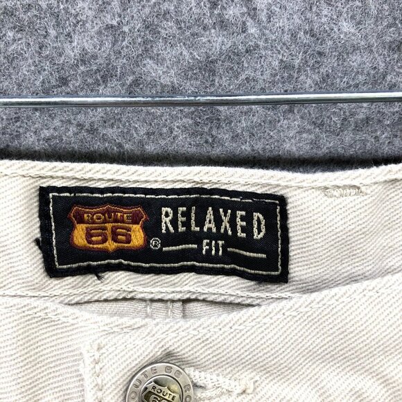 NWT Route 66 Relaxed Fit Chino Pants 5 Pocket Womens 20P Beige Canvas Denim - Picture 6 of 12